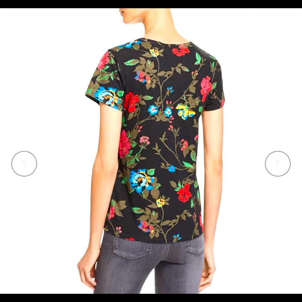 Pam and Gela Distressed Black Shortsleeved
Floral T shirt with bright flowers - Picture 2 of 8